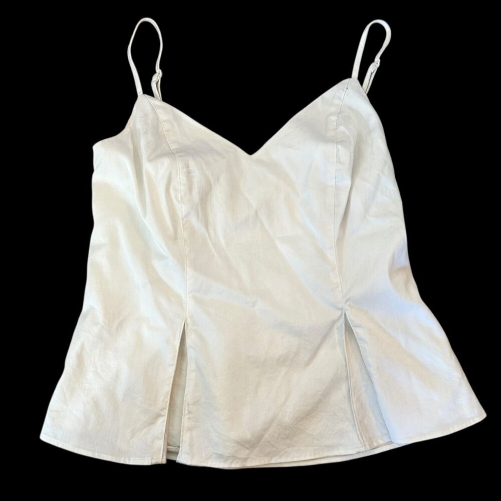Elizabeth and James White Smocked Camisole XS
